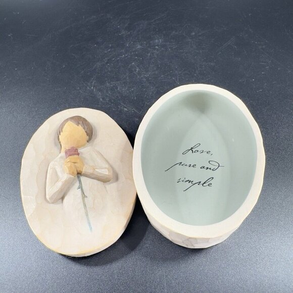 2004 Willow Tree Loving Angel Trinket Dish Jewelry Holder Container Demdaco VTG - Picture 9 of 10